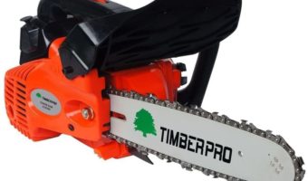 TIMBERPRO 26cc 10 Petrol Top Handle Topping Chainsaw with 2 Chain Saw Chains & Carry Bag
